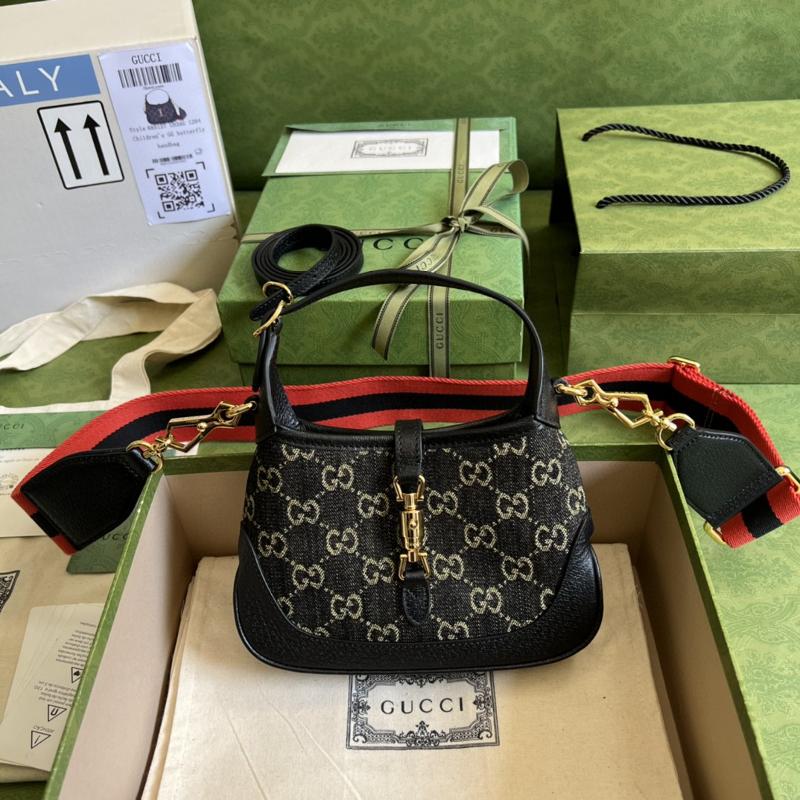 Gucci Shoulder Handbag 685127 Denim Black